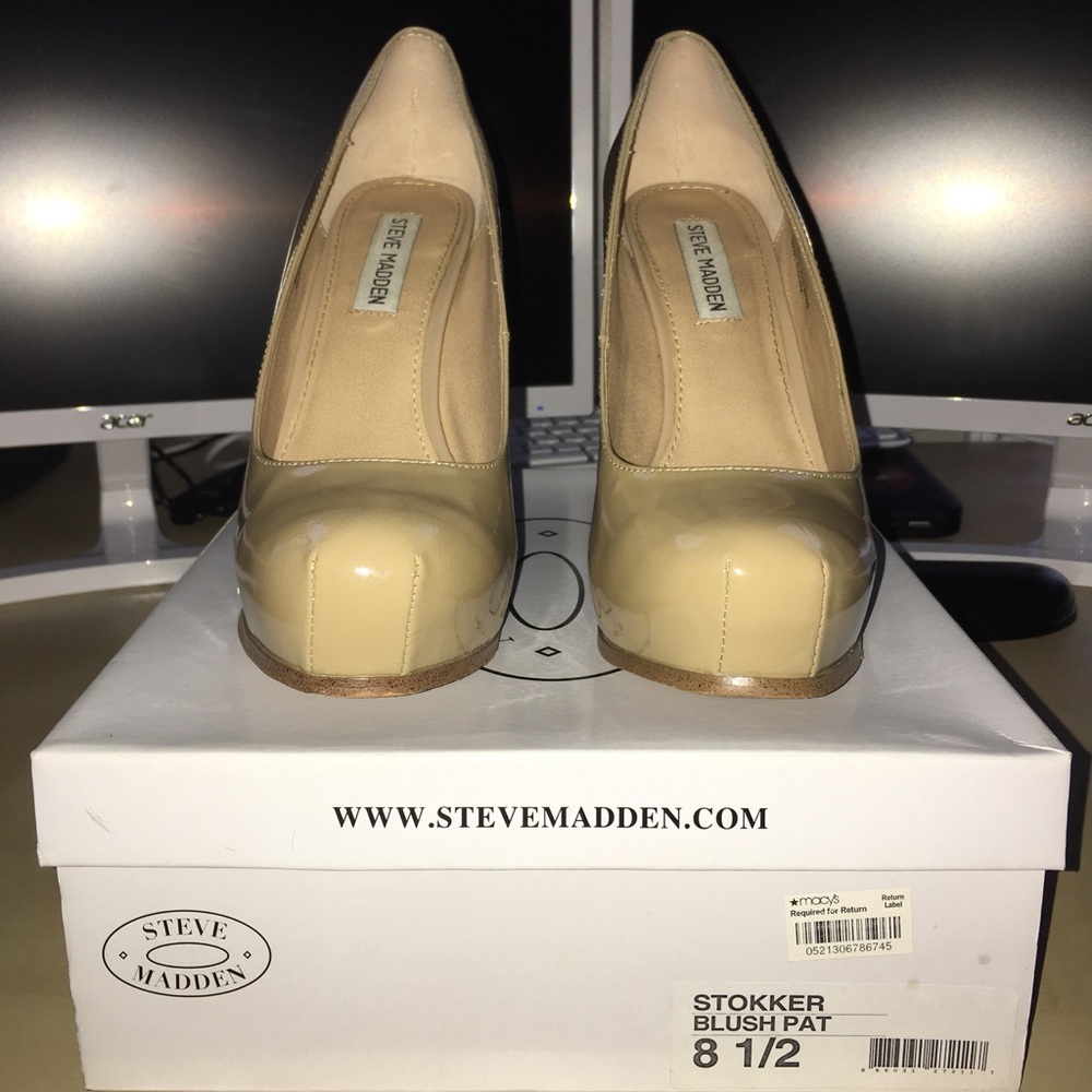 Steve Madden Stokker Heels - Plush Patent Leather